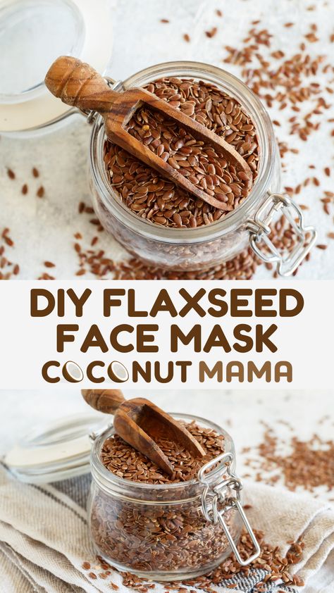 This is the best all-natural face mask, and you only need 2 ingredients – flaxseeds and water! Plus, what happened when I used it... Flax Seed Mask, Flax Seed Recipes For Face, Flax Seed Face Mask Recipe, Flaxseed And Water Face Mask, How To Make Flaxseed Gel For Face, Natural Face Mask, Bath Recipes, Mama Recipe, Natural Face