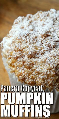 Panera Pumpkin Muffins, Panera Pumpkin Muffin Recipe, Moist Pumpkin Muffins, Best Pumpkin Muffins, Panera Copycat, Muffins Chocolate, Bread Pumpkin, Pumpkin Muffins Easy, Pumpkin Muffin Recipes