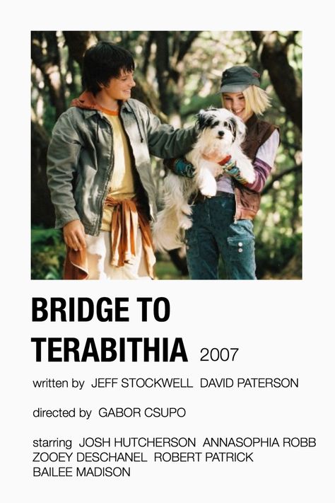 Bridge Of Terabithia, Bridge To Terabithia 2007, Gossip Girl Fashion Blair, Bridge To Terabithia, Annasophia Robb, Polaroid Poster, Film Posters Vintage, Movie Poster Wall, Alternative Movie Posters