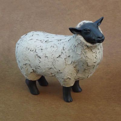 Orchard Pottery Suffolk Sheep Suffolk Sheep, Sheep Crafts, Ceramic Sculpture Figurative, Pottery Animals, Sheep Art, Twelfth Doctor, Sculptures Céramiques, Pottery Handbuilding, Raku Pottery