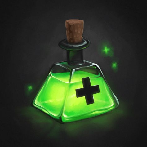 Skull Artwork Illustrations, Health Potion, Bottle Drawing, D D Items, Magic Bottles, Magic Aesthetic, Potion Bottle, Magic Art, Game Ui