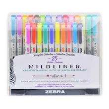 Zebra Mildliner™ Double Ended Creative Marker Set, 25ct. Zebra Mildliner, Marker Set, Highlighter, Markers, Arts And Crafts