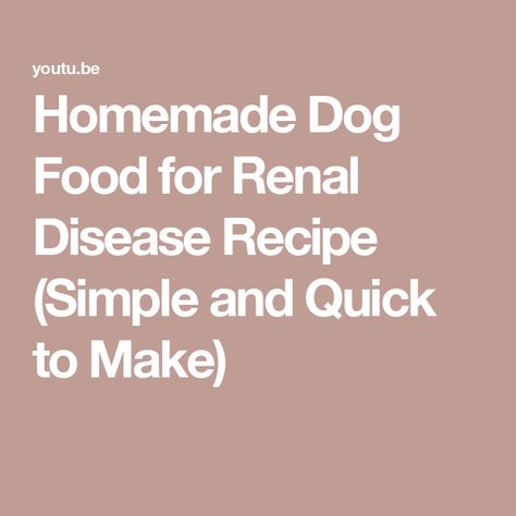 Homemade Dog Food for Renal Disease Recipe (Simple and Quick to Make) Low Protein Foods, Low Protein Dog Food, Kidney Friendly Diet, Steamed Carrots, Kidney Friendly, Boiled Chicken, Types Of Diets, Dog Food Brands, Recipe Simple