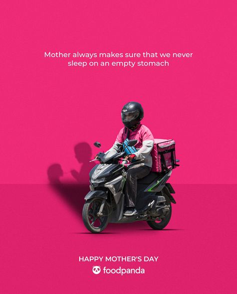 Foodpanda: Mother's Day • Ads of the World™ | Part of The Clio Network Mother's Day Ads, Message Drawing, Pink Uniform, Food Panda, Mothers Day Ad, Going To Bed Hungry, A Mother's Love, Ad Of The World, Advertising Signs