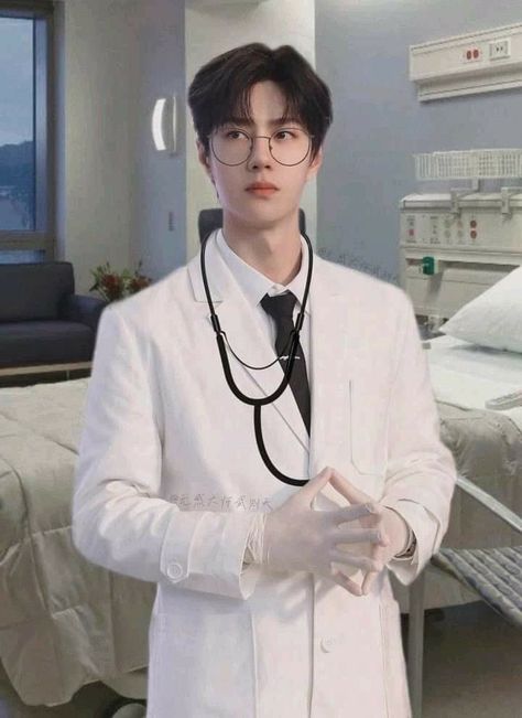 Male Nurse Aesthetic, Doctor Pictures, Doctor White Coat, Wang Haoxuan, Doctor Design, Meng Ziyi, Medical Photography, Aesthetic Doctor, Aesthetic Types