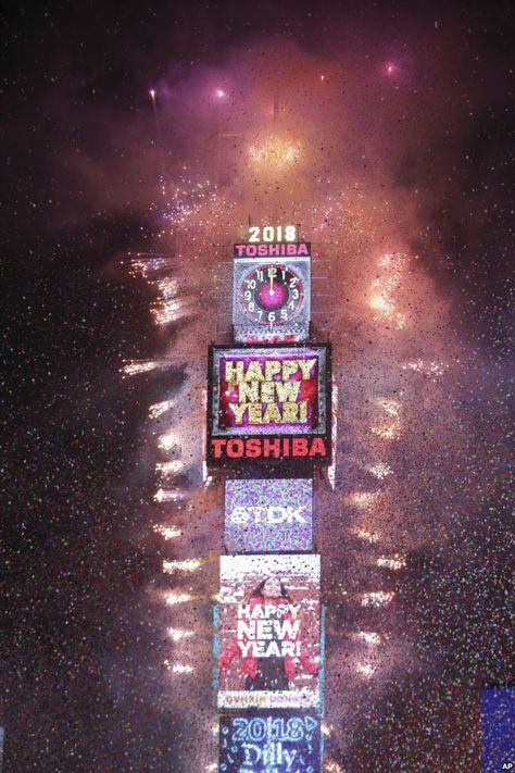 The ball drops during the New Year's Eve celebration in Times Square, Dec. 31, 2017, in New York. New York New Years Eve Aesthetic, New Year Countdown, New Year’s Eve New York, New Years Ball Drop, New York Ball Drop, New Years Eve New York City, Times Square New Years Eve Aesthetic, New Year New York, New Years Eve Ball Drop Nyc