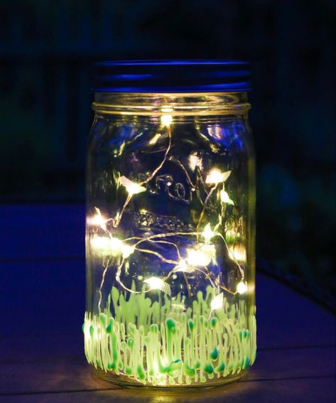 Jar Fairy Lights, Mason Jar Fairy Lights, Enchanted Forest Party, Mason Jar Lanterns, Diy Mason Jar, Forest Party, Firefly Lights, Jar Lanterns