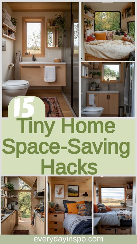 If you have very limited space in your home, then use these space-saving tips to make it more liveable. Diy Tiny Home Storage Ideas, Tiny Cabin Storage Ideas, Tiny Home Space Saving Ideas, Space Saving Ideas For Home Tiny Houses, Tiny House Furniture Space Saving, Tiny Home Organization Hacks, Tiny Home Ideas Diy Space Saving, Small Home Ideas Space Saving, Tiny House Storage Space Saving