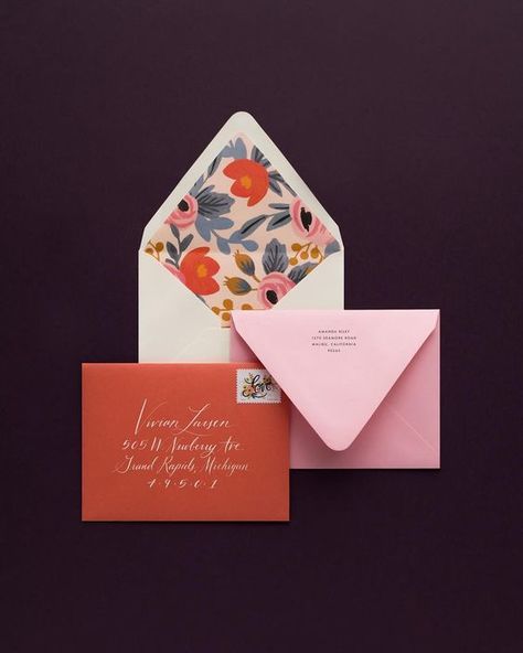 Wedding Invitations Illustration, Gratitude Notes, Trendy Wedding Invitations, 카드 디자인, Invitation Inspiration, Addressing Envelopes, Envelope Liners, Wedding Stationary, Paper Goods