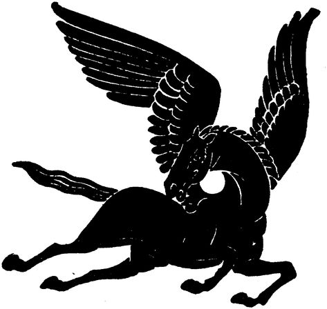 Greek Mythology Animals, Greek Clipart, Riding Pegasus, Greek Animals, Pegasus (mythology), Greek Monsters, Bizarre Animals, Flying Horse, Winged Horse