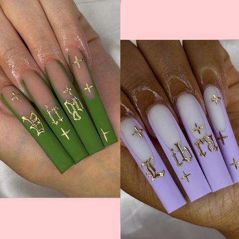 Short Virgo Nails, Libra Birthday Acrylic Nails, Libra Zodiac Nails Design, Libra Nails Acrylic, Virgo Nails Acrylic, Libra Nails Design, Libra Birthday Nails, Birthday Nails Virgo, Zodiac Nail Art