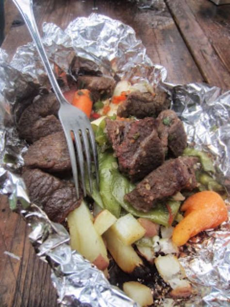 DIY Tin Foil Camping Recipes - Campfire Kabob - Tin Foil Dinners, Ideas for Camping Trips and On Grill. Hamburger, Chicken, Healthy, Fish, Steak , Easy Make Ahead Recipe Ideas for the Campfire. Breakfast, Lunch, Dinner and Dessert, Snacks all Wrapped in Foil for Quick Cooking http://diyjoy.com/camping-recipes-tin-foil Grill Meal Ideas, Foil Recipes, Tin Foil Meals, Tin Foil Dinners, Camp Meals, Camping Menu, Camping Dishes, Foil Dinners, Camping Snacks