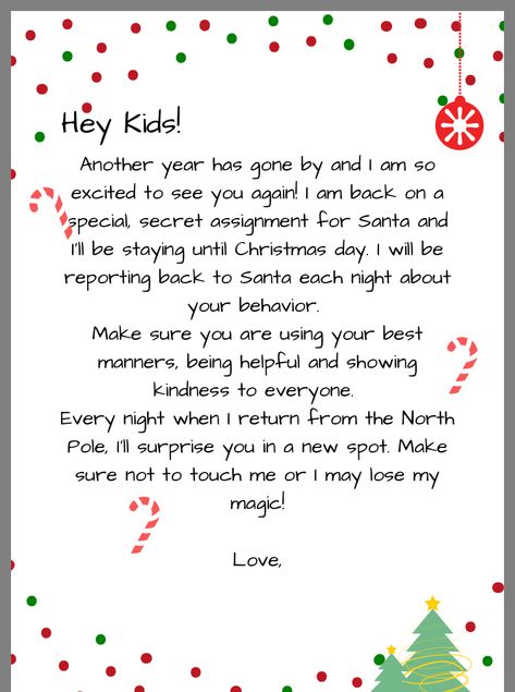 Elf On Shelf Printables, Elf On Shelf Letter, Elf Letters Printable, Welcome Back Letter, Elf Goodbye Letter, Elf Notes, Dear Santa Letter, Goodbye Letter, Easy Elf