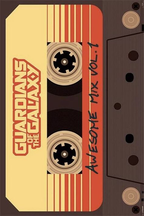 Cassette Tapes Aesthetic Wallpaper, Cassette Tape Poster, Cassette Wallpaper, Guardians Of The Galaxy Cassette, Retro Music Art, Cassette Tape Art, Iphone Wallpaper Lights, Yearbook Covers, Retro Cassette