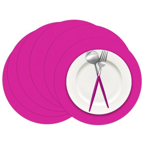 PRICES MAY VARY. What you get: 100 pieces of hot pink paper placemats in the diameter of 14 inch, sufficient quantities and specific color that can meet your various dining table decoration needs Hot pink decor: our paper placemats are printed in hot pink color, which is fantastic and full of exquisite feeling, easy to match hot pink themed parties and events, will add a lively touch to your dining table Material: these round disposable table mats are mainly made of quality paper materials, dura Pink Birthday Party Decor, Placemats For Wedding, Hot Pink Birthday Party, Hot Pink Decor, Brunch Table Setting, Hot Pink Birthday, Decorative Placemats, Brunch Decor, Paper Placemats