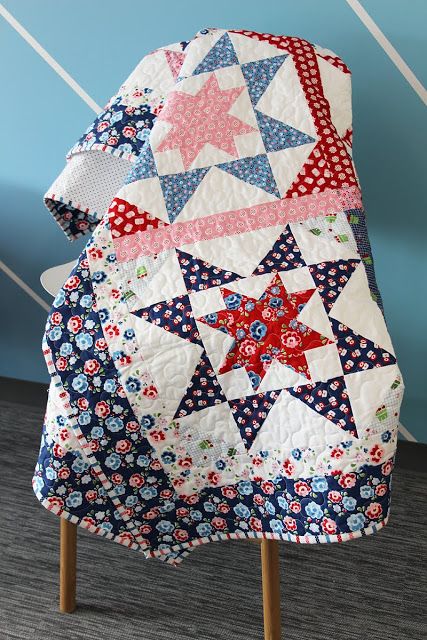 Vibeke Design, Jam Jars, Patriotic Quilts, Scrap Quilt Patterns, Star Quilt Blocks, Quilt Binding, Star Quilt Patterns, Block Patterns, Star Quilts