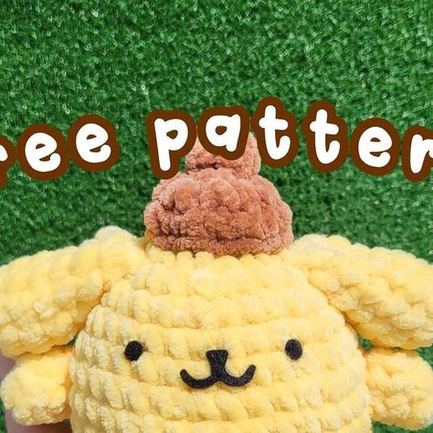 Pompompurin Crochet Pattern Free, Pompompurin Crochet Free Pattern, Pompompurin Crochet Pattern, Crochet Pompompurin, Types Of Yarn, Amigurumi Crochet, Crochet Amigurumi, I Decided, Free Crochet Pattern