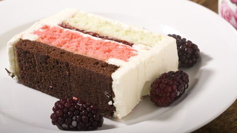 Spumoni Dessert, Best Ice Cream Brand, Homemade Ganache, Layered Ice Cream Cake, Easy Ice Cream Cake, Ice Cream Brands, Easy Ice Cream, Cream Desserts, Best Ice Cream