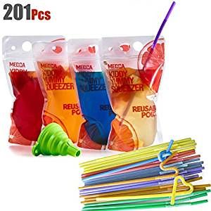 Reusable Drink Pouches, Snacks For School Lunches, Clear Zipper Pouch, Double Zipper Bag, Drink Pouches, Drink Bag, Smoothie Juice, Pop Bag, Drink Containers