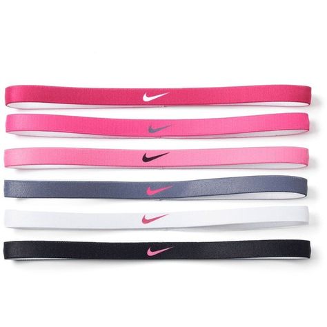 Nike 6-pk. Solid Sport Headband Set ($10) ❤ liked on Polyvore featuring accessories, hair accessories, beige over, sports headbands, headband hair accessories, nike hairband, hair band headband and head wrap hair accessories Nike Headbands Hairstyles, Headbands Hairstyles, Nike Headband, Hairstyles Sports, Nike Headbands, Soccer Stuff, Soccer Outfit, Sport Clothes, Wrap Headband