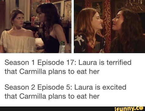 Carmilla Carmine Genderbend, Pride Drawings, Wlw Shows And Movies, Lesbian Vampire, Carmilla Webseries, Lesbian Culture Funny, Natasha Negovanlis, Carmilla And Laura, Carmilla Series