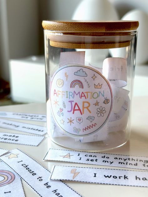 The Magic of Affirmation Jars: Sparking Joy and Confidence in Kids (Plus a Special Freebie!) Affirmation Jar, Prayer Jar, Powerful Affirmations, Affirmations For Kids, I Can Do Anything, Easy Activities, Daily Positive Affirmations, Self Esteem Quotes, Believe In Magic