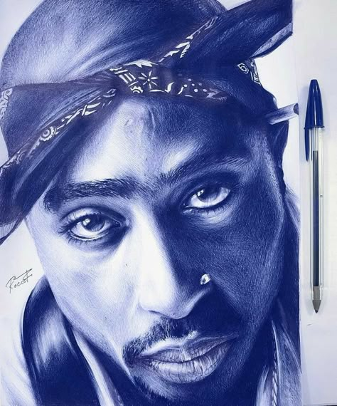 2pac legend 2pac 90s, Bic Pen Drawing, Ball Point Pen Drawing, Respect Art, Jack Sparrow Drawing, 2pac Art, African Drawings, Tupac Art, Pen Work