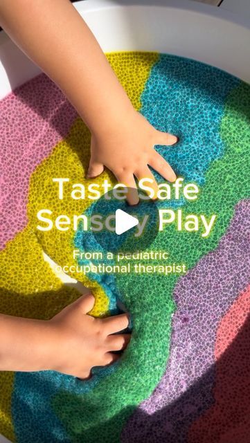 Akilina | Pediatric Occupational Therapist on Instagram: "How to + tips here👇🏻  👋🏻 I am a pediatric occupational therapist and a mom who is passionate about early childhood. Sharing with you the building blocks to a thriving development.   Here are some tips for preparing, containing the mess, and cleaning up during chia seed sensory play:  Preparation: 1. Soaked with Water:  Simply soak chia seeds in water to create a sensory exploration base.  2. Colored Chia Seeds:  Mix chia seeds with water, cornflour, and food dye to create colorful sensory experiences. Great for practicing color recognition and mixing skills.  3. Frozen Dino Eggs:  Video (6.5M views!) tutorial on how to make these is in my “taste safe” highlights! Freeze chia seed mixture in egg molds to make “Dino eggs”. As they Chia Seed Sensory Play, Chia Seeds In Water, Taste Safe Sensory Play, Taste Safe Sensory, Soak Chia Seeds, Chia Seed Water, Dino Eggs, Sensory Exploration, Egg Molds