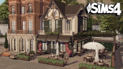 Bojana Sims | creating Sims 4 Builds | Patreon Sims 4 Cafe Build, Sims Apartment, Stone Railings, Sims Rooms, Sims 4 Builds, Sims 4 House, Sims 4 Speed Build, Sims Packs, Sims Houses