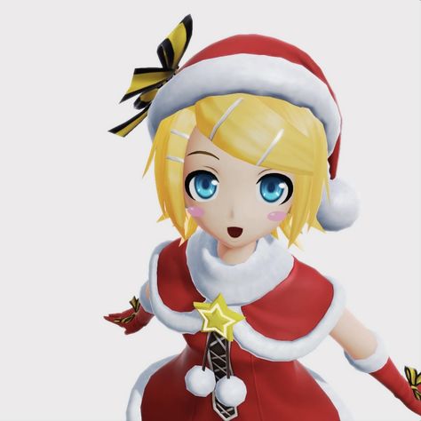 Christmas Miku Icon, Christmas Vocaloid, Vocaloid Halloween Pfp, Vocaloid Christmas Wallpaper, Kagamine Rin Pfp, Vocaloid Christmas Icons, Vocaloid Christmas, Kagamine Rin Pfp Project Diva, Christmas Pfps