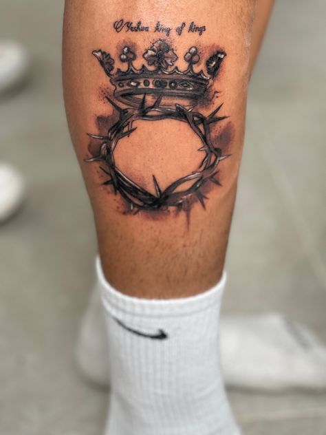 King Of Kings Tattoo, Forest Forearm Tattoo, Kings Tattoo, Victory In Jesus, Tattoo Jesus, Tattoo Cool, Rings Tattoo, Omerta Tattoo, King Tattoos