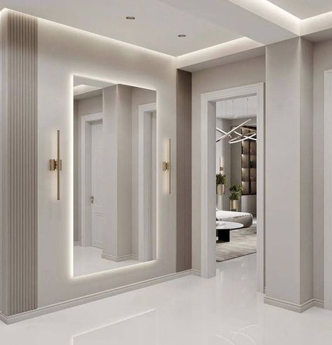 Square Hallway Ideas Entrance, Top Bathroom Design, Luxury Living Room Decor, Home Hall Design, Tv Room Design, House Floor Design, Living Room Design Decor, Hall Design, Home Entrance Decor