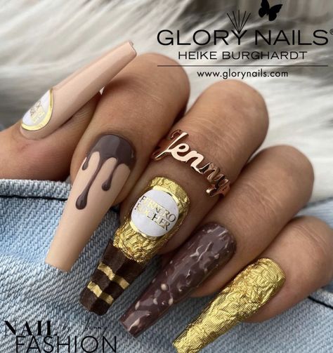 Spring Nail Ideas, Nail 2024, Funky Nail Art, Punk Nails, Diy Acrylic Nails, Spring Nail Designs, Ferrero Rocher, Pastel Nails, Beautiful Nail Designs