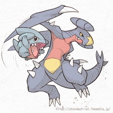 Pokemon Garchomp Art, Garchomp Drawing, Garchomp Pfp, Garchomp Fanart, Pokemon Gible, Garchomp Art, Pokemon Drawings Sketches, Gible Pokemon, Pokemon Garchomp