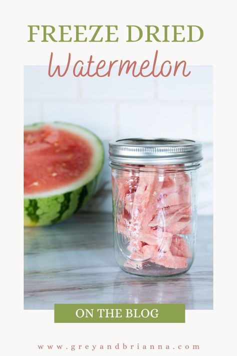 freeze dried watermelon in jar Dried Watermelon, Freeze Dried Food Storage, Watermelon Recipe, Freeze Dried Vegetables, Harvest Right Freeze Dryer, Best Freeze Dried Food, Freeze Dryer, Canning Jam, Freeze Dried Fruit