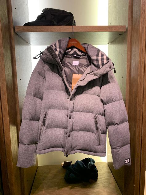 Burberry Heavy Down Puffer Coat in Grey | Grailed Burberry Puffer, Grey Puffer Coat, Grey Puffer, Burberry Coat, Down Puffer Coat, Men's Outerwear, Burberry Men, Mens Outerwear, Puffer Coat