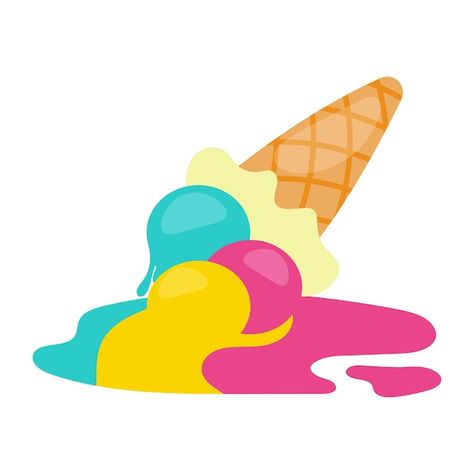 Fallen ice cream ice cream melts isolate... | Premium Vector #Freepik #vector #sorbet #ice-cream-scoop #scoop #sundae Fallen Ice Cream, Fall Ice Cream, Sweets Decoration, Ice Drawing, Creative Stitching, Melted Ice Cream, Ice Cream Clipart, Ice Cream Illustration, Melting Ice Cream