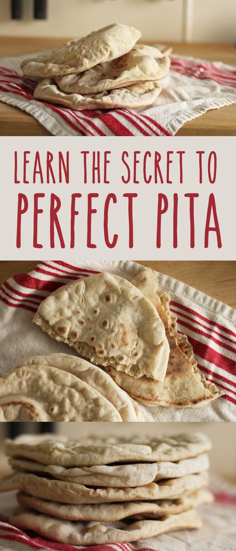 An easy-to-follow recipe for pita bread with perfect pockets. Bread Recipe For Diabetics, Recipe For Diabetics, Pocket Bread, Mediterranean Bread, Store Bought Pizza Dough, Pita Bread Recipe, Food Boards, Baking Stone, Nutritious Food