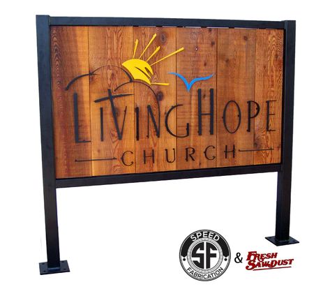 Outdoor Business Signs, Business Entrance, Daycare Signs, Business Signs Outdoor, Custom Outdoor Signs, Entrance Signage, Fence Signs, Church Interior Design, Monument Signs