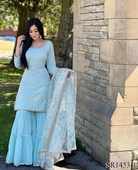 Sharara Designs Party Wear, Sharara Suit Indian Designers, Sharara Suit Designs Latest, Sharara Designs For Wedding, Wedding Sharara Suit, Sharara Design, Sharara Suit Designs, Suit Sharara, Designer Sharara Suits