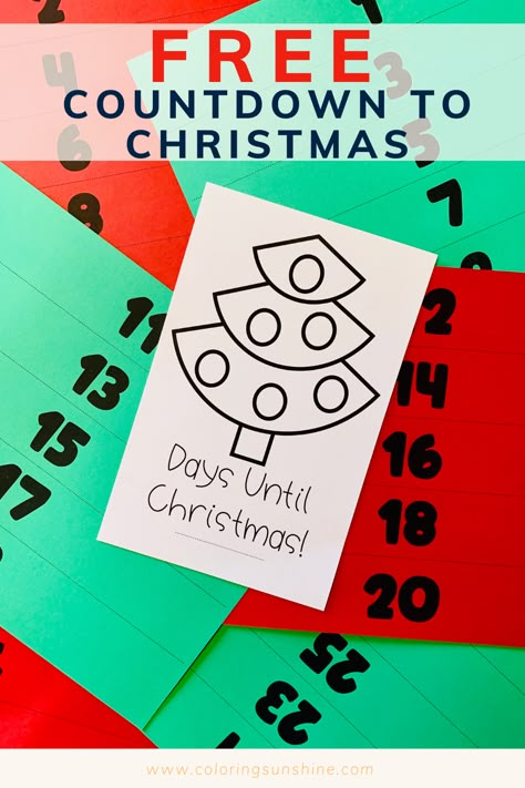 Countdown To Christmas Preschool, Advent Paper Chain Printable, Preschool Christmas Countdown, Christmas Countdown Paper Chain, Paper Chain Christmas Countdown, Diy Countdown To Christmas For Kids, Christmas Chain Countdown, Countdown To Christmas For Kids, Christmas Count Down Craft