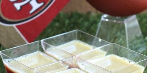 Cheer on the 49ers with festive Jell-O shots. San Francisco 49ers Jello Shots, Jell O Shots Recipe, Jello Shooters, Jell O Shots, Shots Alcohol, Shot Recipes, Jell O, Jello Shots, Football Food