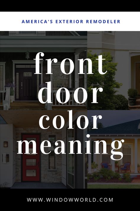 The color you choose for your main entryway says a lot about your personality, and it can have a strong impression on guests, too. Black House Front Door Color Ideas, Door Color Meanings, Door Colors For White House With Black Trim, Accent Exterior Door Colors, Black Front Door And Black Shutters, Dark Brown Front Door House Exteriors, Door Color For Black House, Door Colors For Brown Brick House, Door Paint Colors Entryway