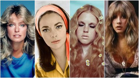 70's Fashion | The Best Looks From The 1970's - The Trend Spotter 1970s Hairstyles For Long Hair, 70s Hair Accessories, 1970 Hairstyles, 70’s Hairstyles, 1970 Hair, 70s Hair Styles, 70s Fashion Women, Rock Star Hair, 70’s Hair