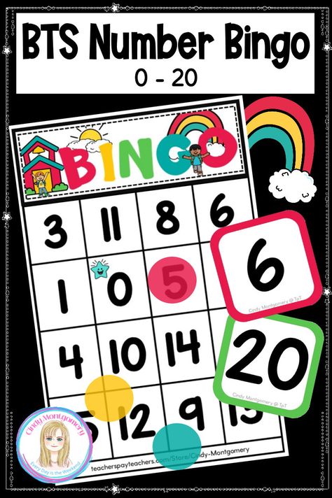 Kindergarten and first grade students will be engaged and have fun playing this Back to School Number Bingo Game while practicing number recognition 0 - 20. Back to School 0 - 20 Bingo will work wonderfully for Math Centers, small groups, whole group, new or struggling learners, or in special education classrooms. Great for Sub Plans and Back to School themes, too! Learning Activities For Kindergarten, Math Games For Kindergarten, School Learning Activities, Back To School Themes, Number Bingo, One More One Less, Calendar Skills, Math Bingo, Games For Kindergarten