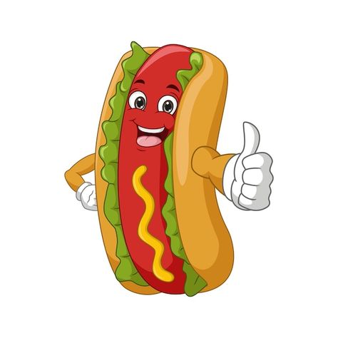 Dibujos animados sonriendo hot dog dando... | Premium Vector #Freepik #vector #hot-dog #hot-dog-animado #frankfurt #perros-calientes Cartoon Food, Summer Care, Cool Pencil Drawings, Movie Party, Funny Reaction Pictures, Paw Patrol, Reaction Pictures, Hot Dogs, Pencil Drawings