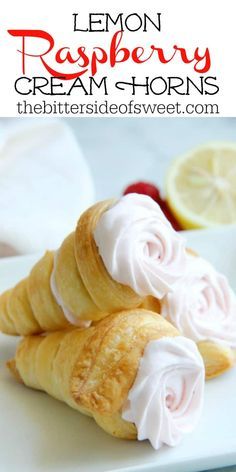 Baking Skills, Cream Horns, Cream Puff Recipe, Puff Pastry Desserts, Raspberry Cream, Dessert Aux Fruits, Elegant Desserts, Pastry Cream, Puff Pastry Recipes