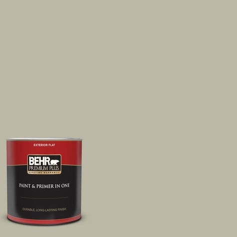 BEHR PREMIUM PLUS 1 qt. #400F-4 Restful Flat Exterior Paint and Primer in One Flat Exterior, Behr Premium Plus, No More Drama, Fiber Cement Siding, Flat Paint, Paint Types, Paint Primer, Cabin In The Woods, Flagstaff