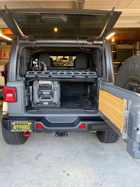 2019 JL Rear Cargo Shelf | Page 2 | 2018+ Jeep Wrangler Forums (JL / JLU) - Rubicon, Sahara, Sport, Unlimited - JLwranglerforums.com Jeep Wrangler Storage Ideas, Overlanding Jeep, Wrangler Jl Accessories, Jeep Wrangler Overland, Cargo Ideas, Jeep Wrangler Jk Accessories, Jeep Jk Unlimited, Jk Accessories, Jeep Jku