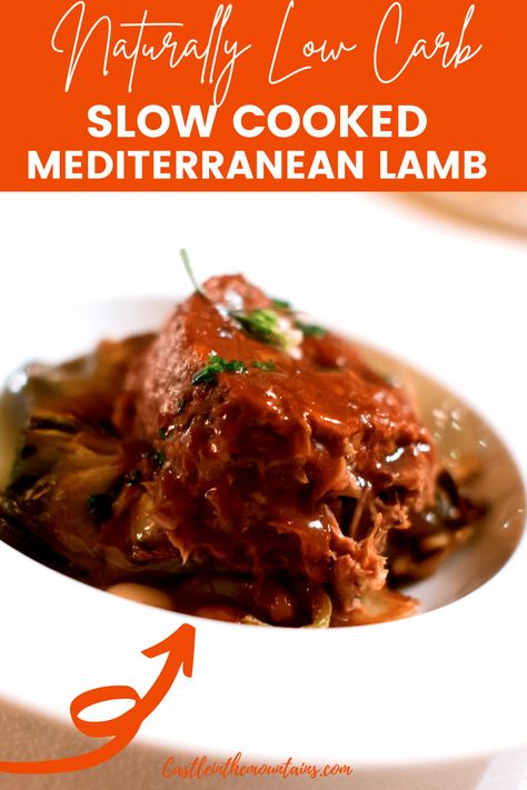 Slow Cooked Mediterranean Lamb - How to make tender lamb. Lamb Leg Slow Cooker, Mediterranean Lamb, Cook Lamb, Lamb Casserole, Boneless Leg Of Lamb, Slow Cooker Lamb, Lamb Recipe, Low Carb Slow Cooker, Slow Cooked Lamb